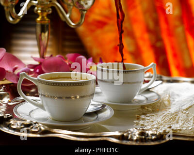 delicious coffee served in a refined setting Stock Photo