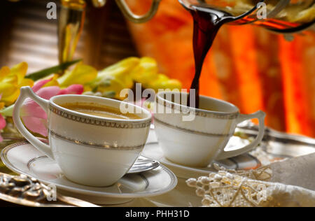 delicious coffee served in a refined setting Stock Photo