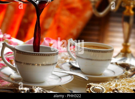 delicious coffee served in a refined setting Stock Photo