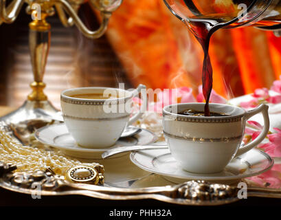 delicious coffee served in a refined setting Stock Photo