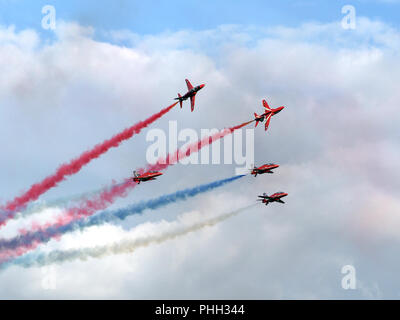 Red Arrows Display Stock Photo