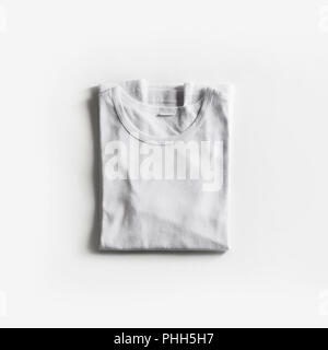 Download White t-shirt mock up, front and back view, isolated. Male ...