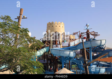 Abu Dhabi, waterpark Yas Waterworld Stock Photo