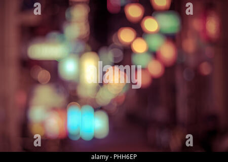 Big city lights bokeh background Stock Photo