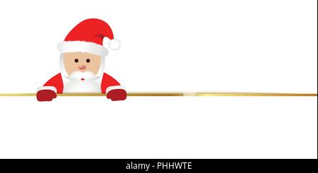Christmas Santa Claus in red over blank greeting card vector illustration EPS10 Stock Vector