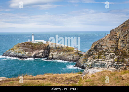 South Stack lighthouse on Anglesey, Wales, UK Stock Photo