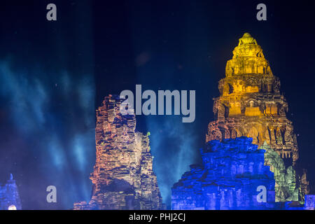 THAILAND ISAN PHIMAI SOUND AND LIGHT SHOW Stock Photo