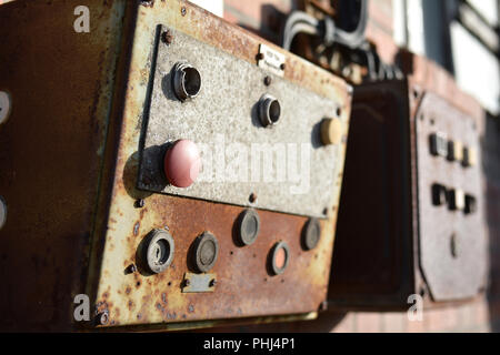 Old obsolete fuse box in the basement of a home Stock ... destroyed fuse box 