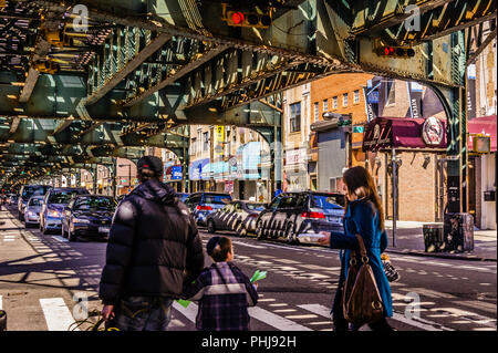 55th Street (BMT West End Line) Subway Station Sunset Park, Brooklyn   New York, New York, USA Stock Photo