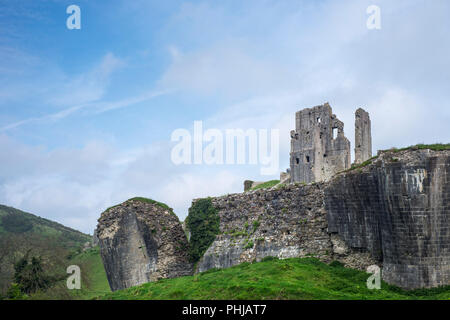 Corfe Castle, Dorset, England, UK Stock Photo