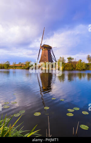 Windmills in Kinderdijk - Netherlands Stock Photo
