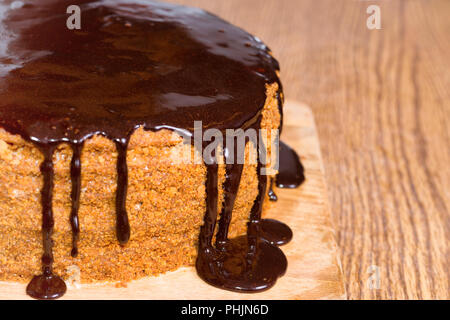 Chocolate birthday cake Stock Photo