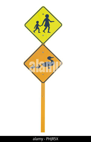 Traffic sign warning for ducks Stock Photo - Alamy