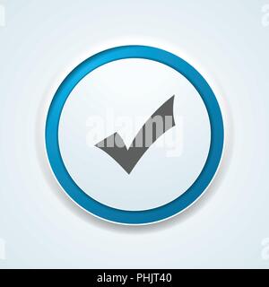 Check mark button illustration sign label vector Stock Vector
