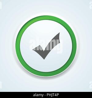 Check mark button illustration sign label vector Stock Vector