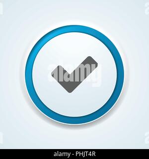 Check mark button illustration sign label vector Stock Vector