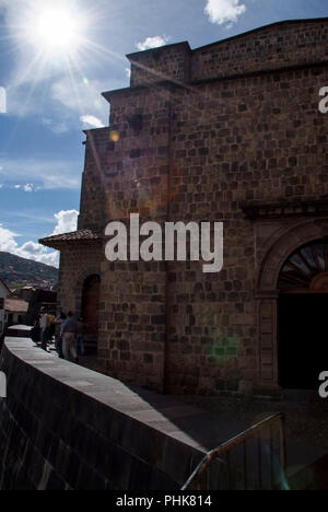 Koricancha Temple Courtyard in Cusco, Peru Stock Photo