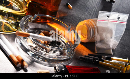 Addictive substances Stock Photo