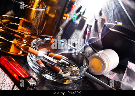 Addictive substances Stock Photo