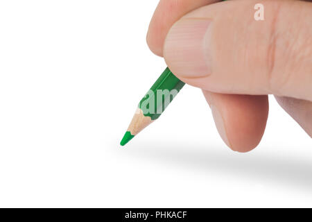 Pencil in hand Stock Photo