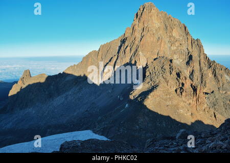 Mount Kenya's highest Peak, Batian Peak, Mount Kenya National Park ...