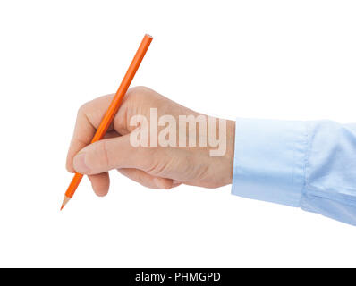 Pencil in hand Stock Photo
