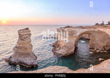 Italy, Santo Andrea cliffs in Puglia Stock Photo