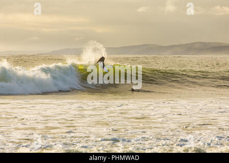 Legendary Raglan Surf Beach  - Manu Bay Stock Photo