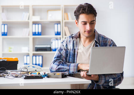 Computer hardware repair and fixing concept by experienced techn Stock Photo