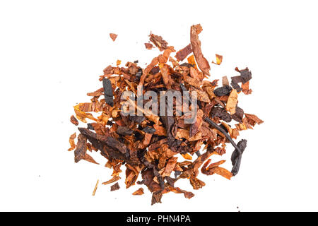 dried smoking tobacco isolated on white background. Stock Photo