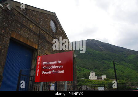 Kinlochleven hydro-electric plant. John o' groats (Duncansby head) to lands end. End to end trail. The west highland way. Highlands. Scotland. UK Stock Photo