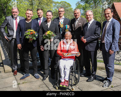 Olympian Saxony-Anhalt at the Olympic Winter Games and Paralympics 2018 Stock Photo