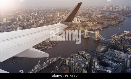 Aerial cityscape view of London