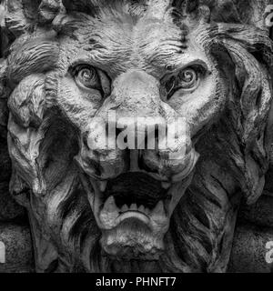 Lion-Shaped Demon head Stock Photo