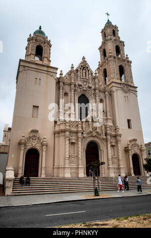 Mission Dolores or Mission San Francisco de Asis is the oldest building in San Francisco. Building began in 1782 and was completed in 1791. Stock Photo