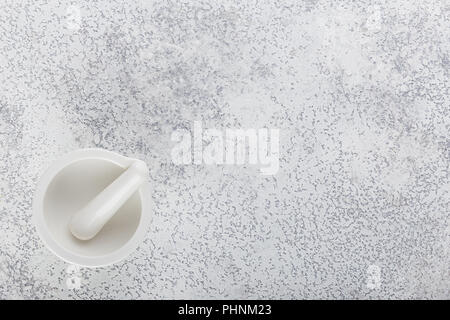 White porcelain mortar Stock Photo