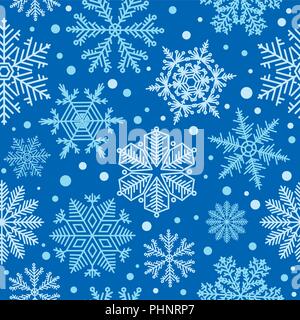 Snowflake seamless pattern. Vintage winter background. Christmas collection. Vector illustration Stock Vector