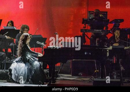 San Diego, California, USA. 31st Aug, 2018. Evanescence at Mattress Firm Amphitheatre in Chula Vista, California on August 31, 2018 Credit: Marissa Carter/ZUMA Wire/Alamy Live News Stock Photo