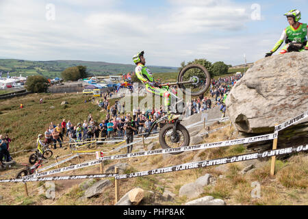 Yorkshire, UK. 2 September 2018. Final  round of THE WORLD TRIALS GP. Addingham Moorside, Silsden, UK. 2 9 18 Credit: RHB/Alamy Live News Stock Photo