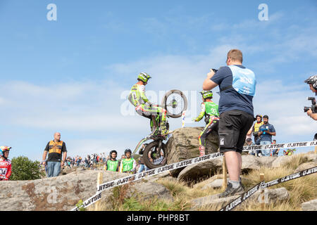 Yorkshire, UK. 2 September 2018. Final  round of THE WORLD TRIALS GP. Addingham Moorside, Silsden, UK. 2 9 18 Credit: RHB/Alamy Live News Stock Photo