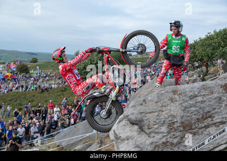 Yorkshire, UK. 2 September 2018. Final  round of THE WORLD TRIALS GP. Addingham Moorside, Silsden, UK. 2 9 18 Credit: RHB/Alamy Live News Stock Photo