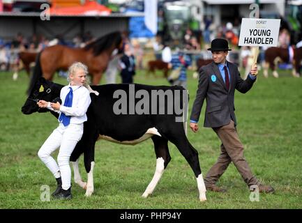 Dorset, UK. 02nd Sep, 2018. Dorset County Show, Grand Parade with Young Handler Credit: Finnbarr Webster/Alamy Live News Stock Photo