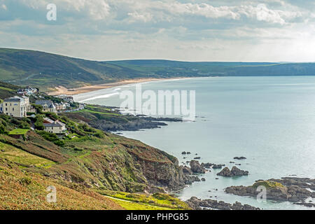 Morthoe and Woolacome Beach North Devon, photographed in September Stock Photo