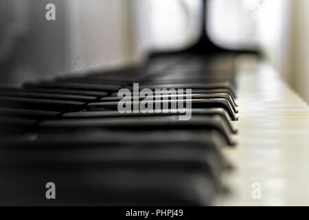 Old Piano keyboard Stock Photo