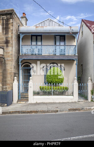 a typical terrace house in Sydney Australia Stock Photo