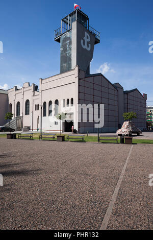Warsaw Uprising Museum (Muzeum Powstania Warszawskiego) building with observation tower in Warsaw, Poland Stock Photo
