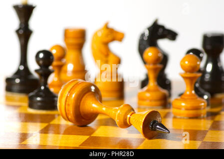 Premium Photo  Chess pieces on dark with red backlight close up