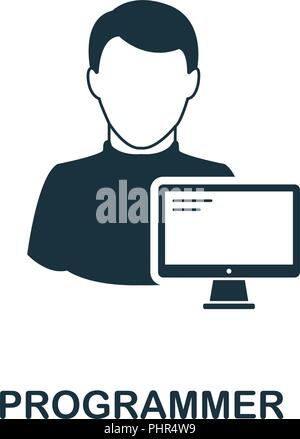 Web designer at work at laptop. Pixel perfect, editable stroke color ...