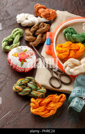 Set for embroidery Stock Photo
