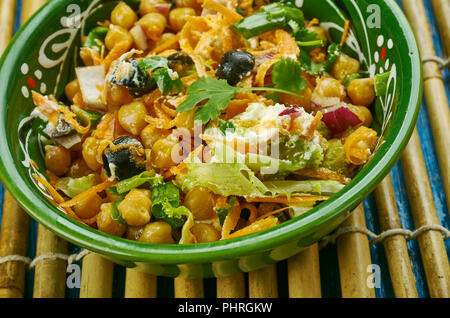 Moroccan Carrot and Chickpea Salad Stock Photo